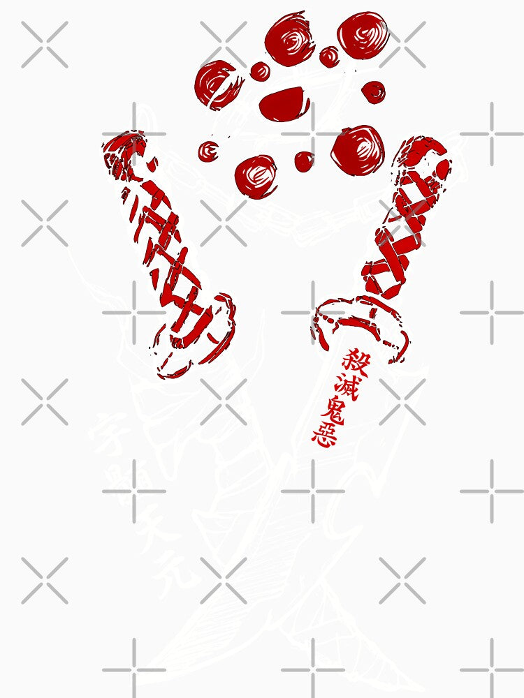 Tengen Uzui Demon Slayer Katana Blades White and Red Contrast Design by Fashvora