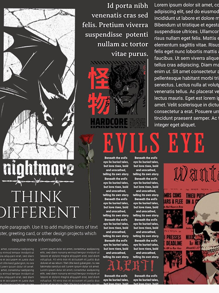 Street wear Evil - Street wear Design by Dark Stitches