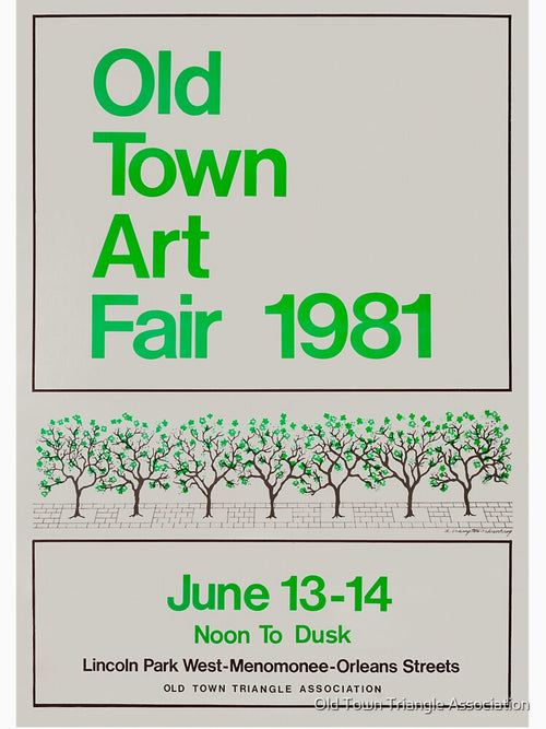 1981 Old Town Art Fair by Old Town Triangle Association