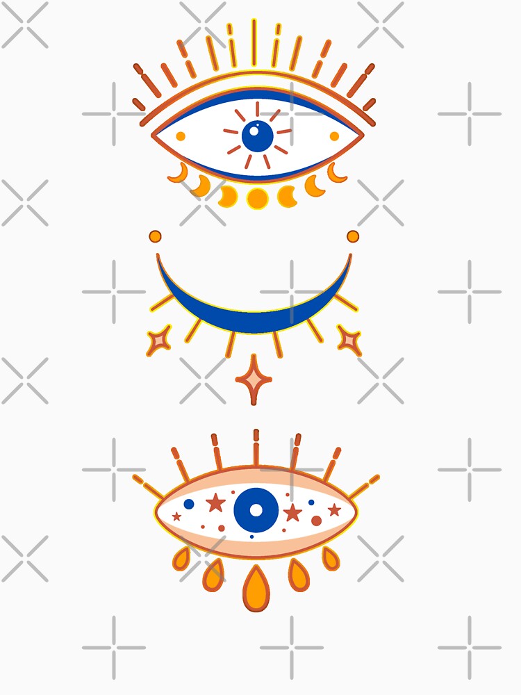 Evil Eyes Chakra Energy Meditation Hamsa Mystical Celestial by Nzgiftsandmore