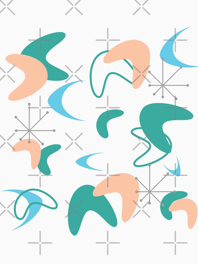 1950s style shape pattern - Retro Shapes - Mid-Century Modern by CattlettArt