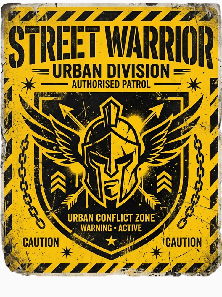 Street Warrior T-Shirt – Urban Streetwear Graphic Tee – Minimal Football Terrace Style by Street Warrior Clothing