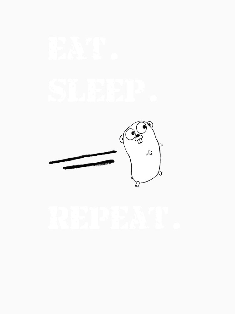 Eat Sleep Go Repeat Language Logo Mascot Long Sleeve T-Shirt by Rainwater Merch