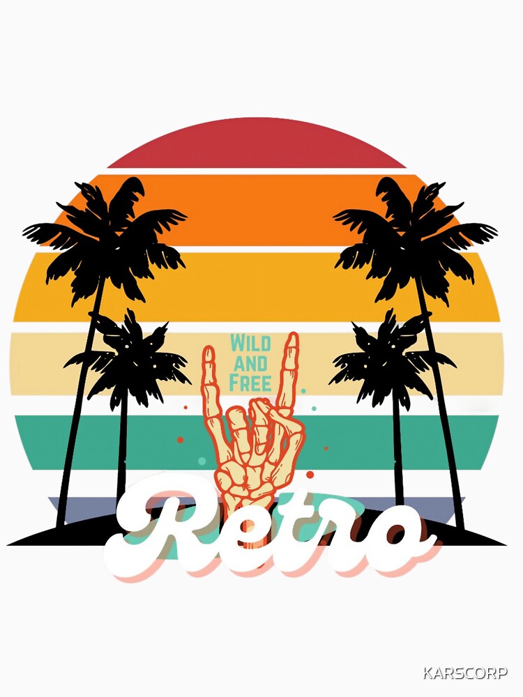 Retro Beach Classic T-Shirt by KARSCORP