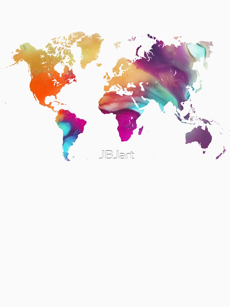 World map watercolor #map #worldmap by JBJart