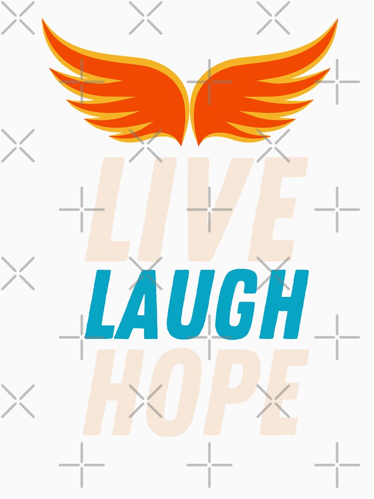 Live Laugh Hope - Short Motivational Saying | Colorful Stylish Hope Typography by Delandor