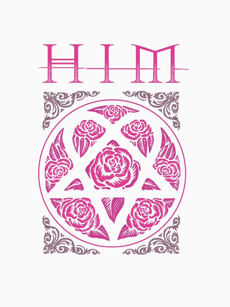 Heartagram Him Band Tee Heartagram Tee Pink Him Band Logo by fredricksonsx