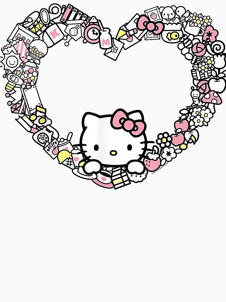 Hello Kitty Heart Favorite Things T Shirt by gerald01020