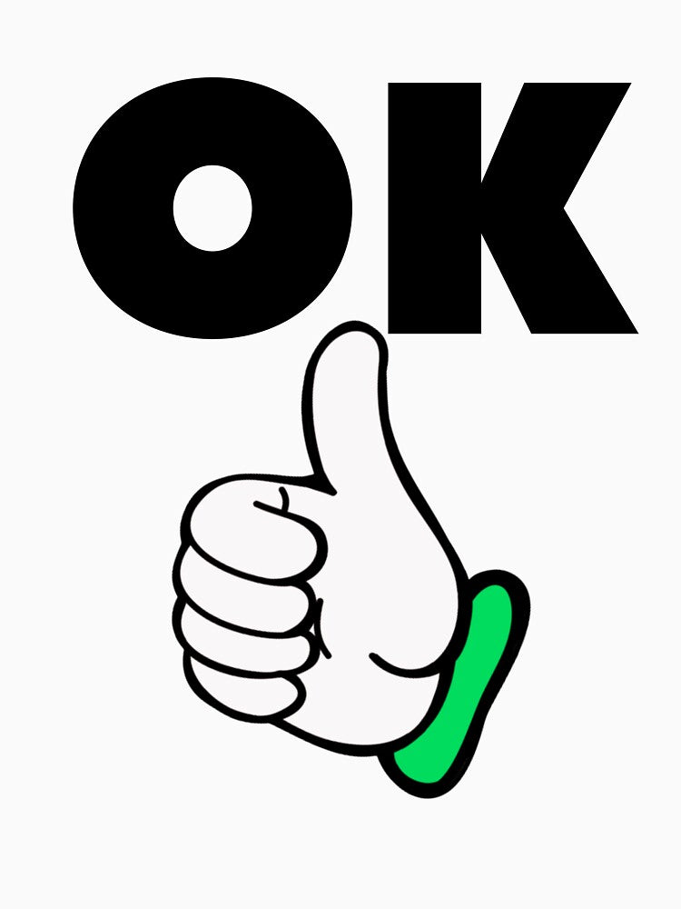 OK Thumbs Up Minimal Graphic T-Shirt Design by bulbul Islam