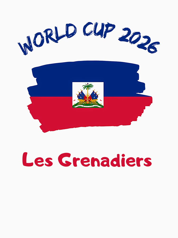 Haiti Football Fan Haitian Soccer Supporter National Team Pride Caribbean 2026 T-Shirt_90544900 by gidget-gadget