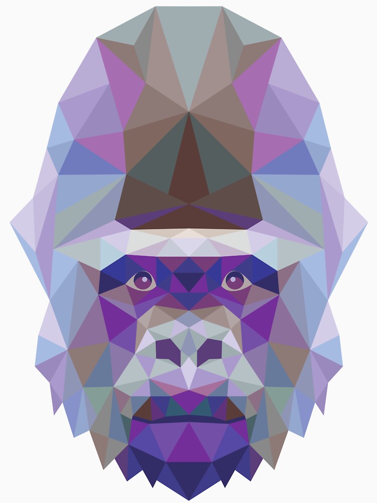 Gorilla Head Polygon by Fairyjam