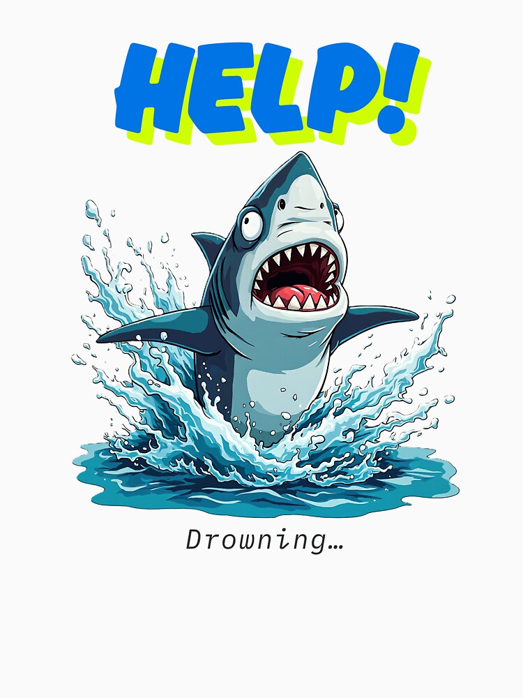 drowning shark by Inklivion