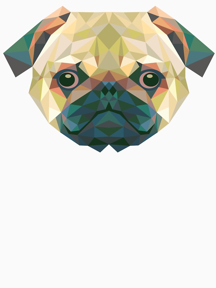 Pug Head Triangle by Fairyjam