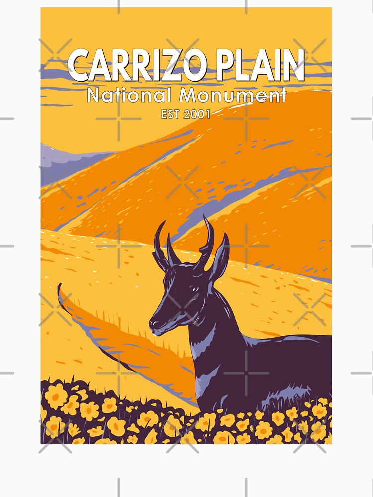 Carrizo Plain National Monument California Vintage by KrisSidDesigns