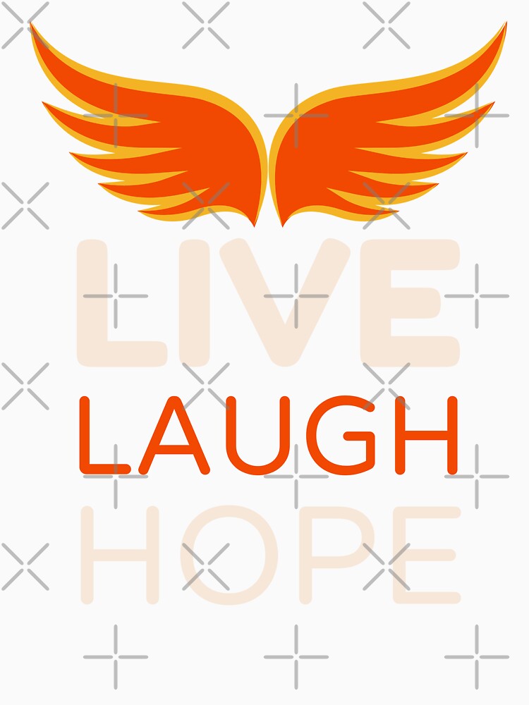 Live Laugh Hope - Short Motivational Quotes | Colorful Fashion Hope Typography by Delandor