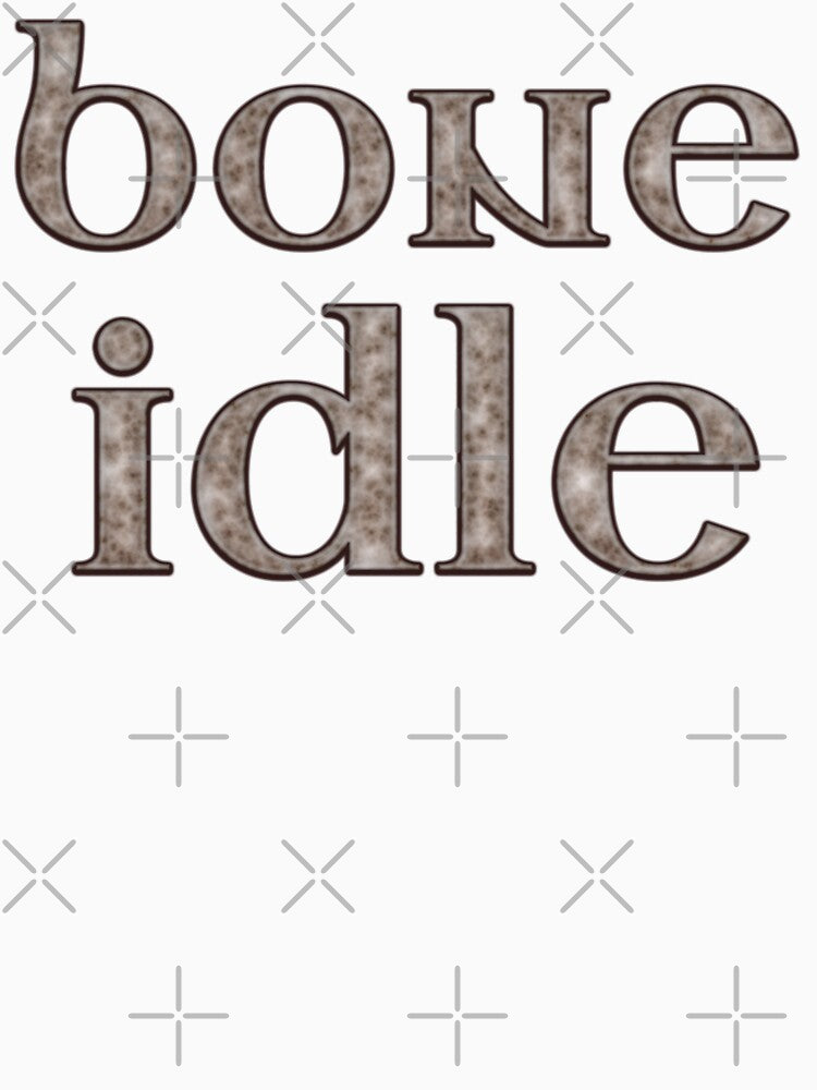 Bone Idle - Bone Letters by SolarCross