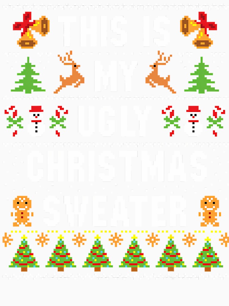This Is My Ugly Sweater Funny Christmas Short Sleeve by obuabandeppym