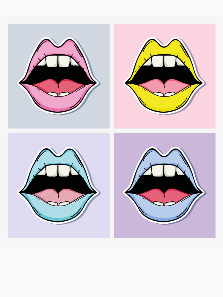 Loud mouth pop art pattern by BlueArRecords