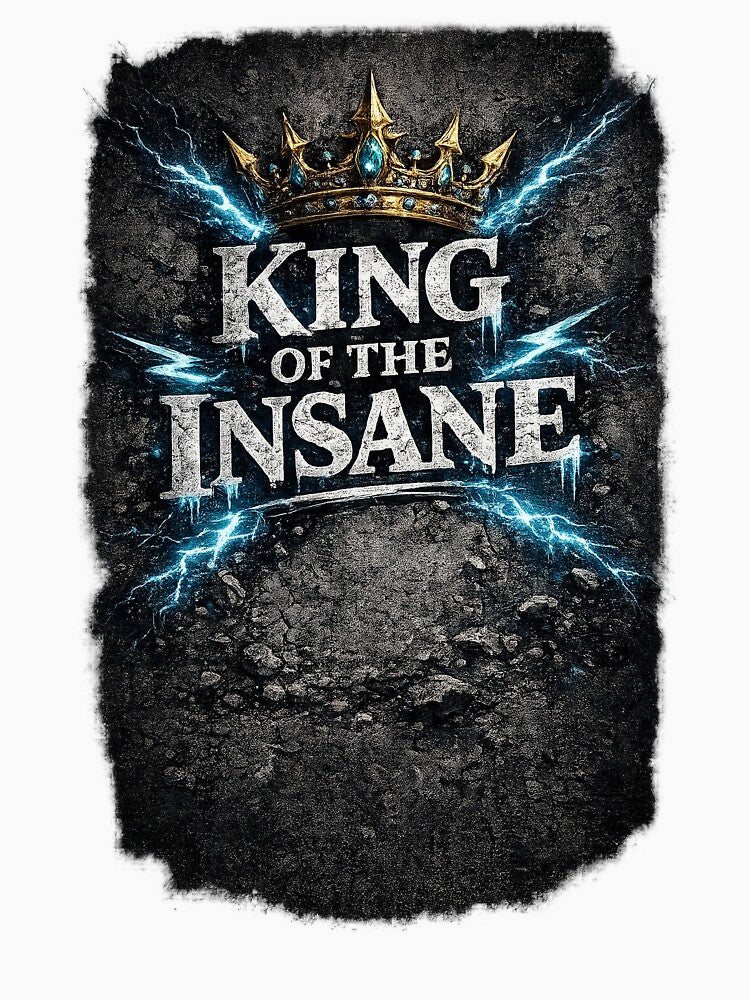 King Of Insane Dark Streetwear Psycho Rebel Graphic by Sunny Flamingo Studio