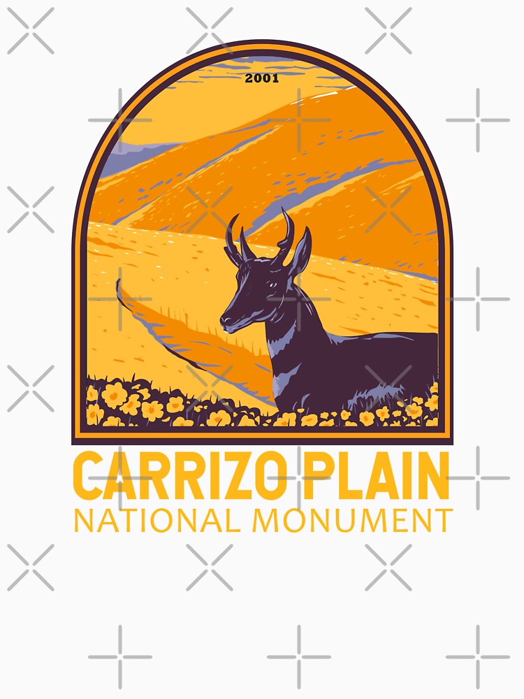 Carrizo Plain National Monument California Emblem by KrisSidDesigns