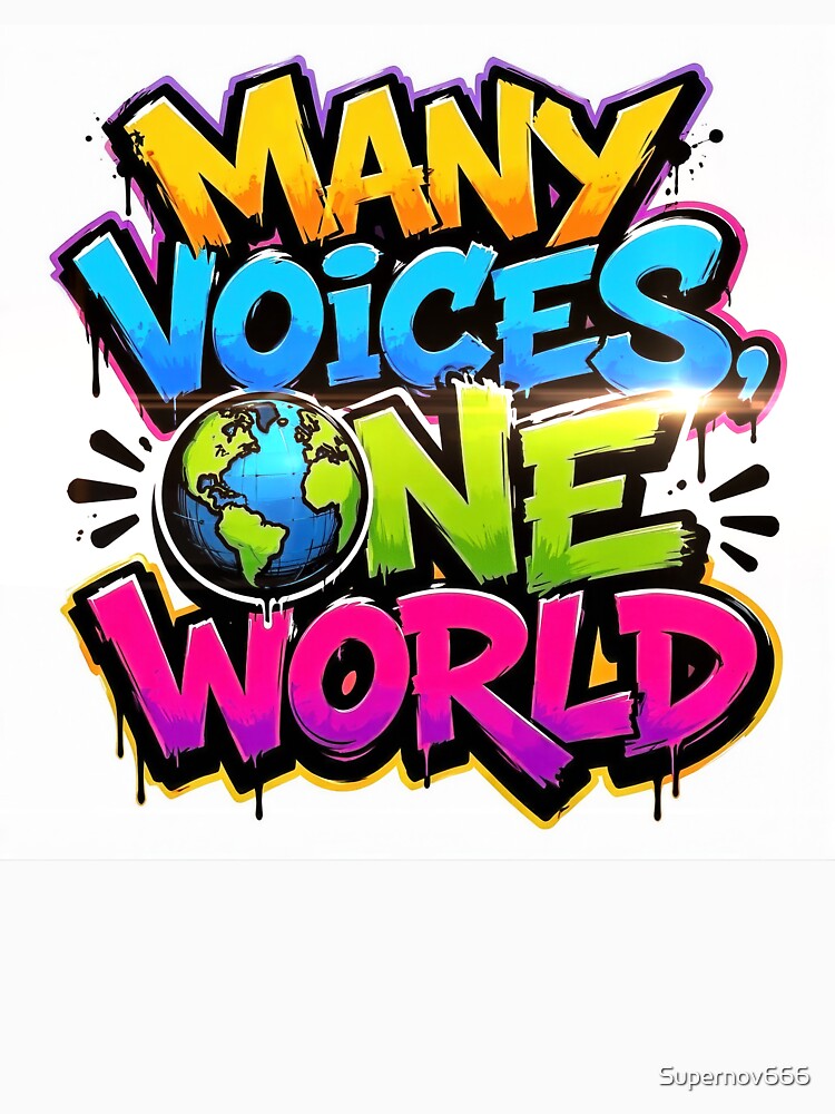 Wall Art - Postcard - Many Voices, One World by ForeverPrintsOK