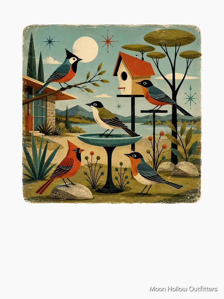 Mid-Century modern birds. by Moon Hollow Outfitters