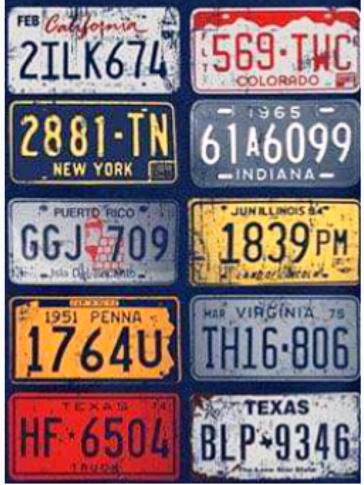 Registration number plate style T-shirt by storeInsight