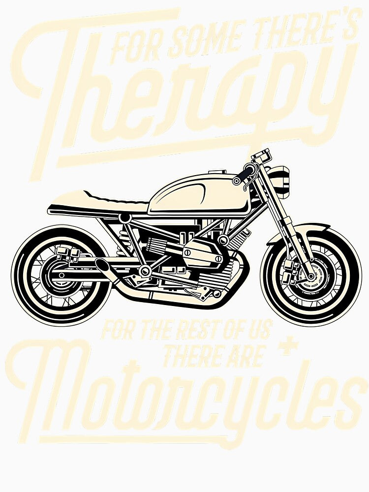 Funny Motorcycle Rider Therapy - Vintage Biker 	 Short Sleeve by jimhulxn50