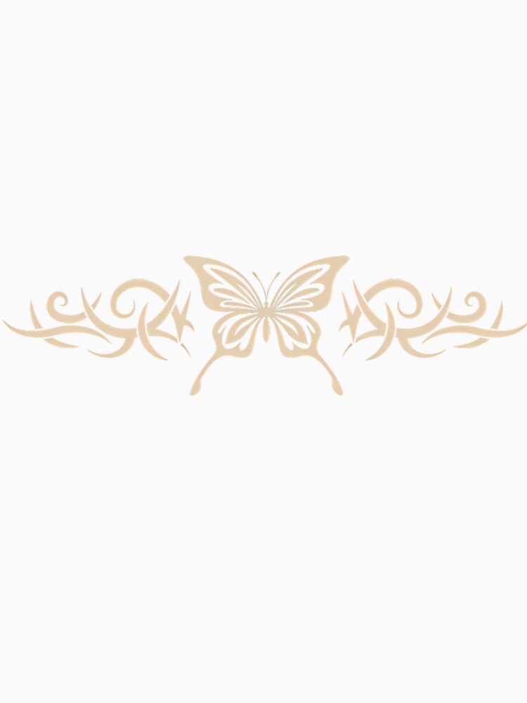 Brown Butterfly Tattoo Fairycore Dark Grunge y2k Aesthetic Short Sleeve by krvusseh98