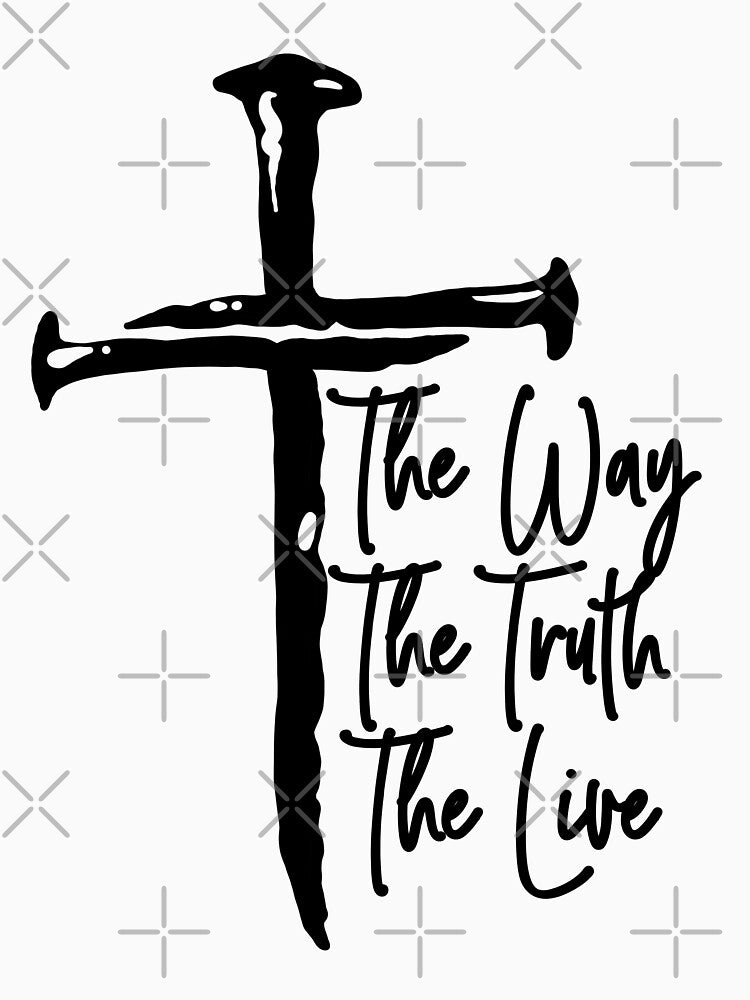 Psalm quotes Cross Christian Psalm the way the truth the live by InnaMGraphic