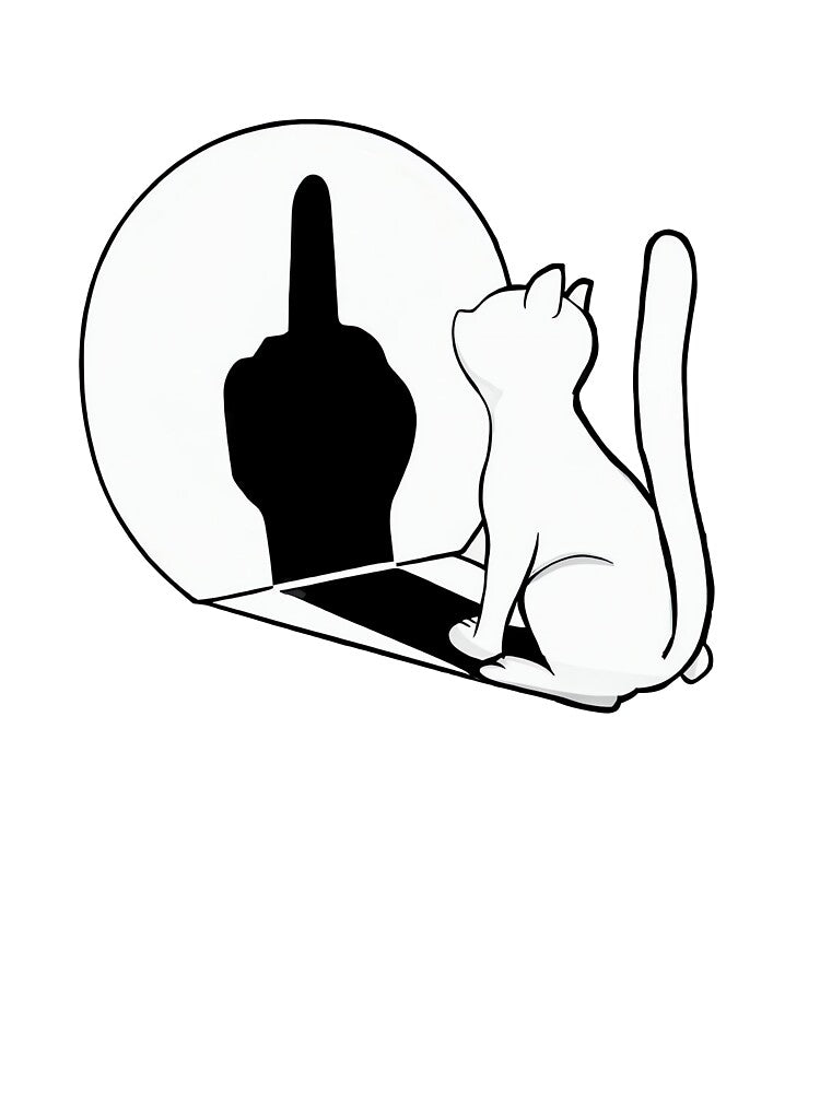 Funny Cat Shadow Illusion Sketch by lvlupthreads