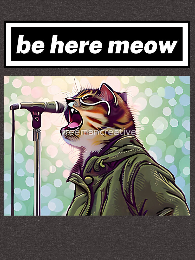 brit pop cat - be here meow by freemancreative