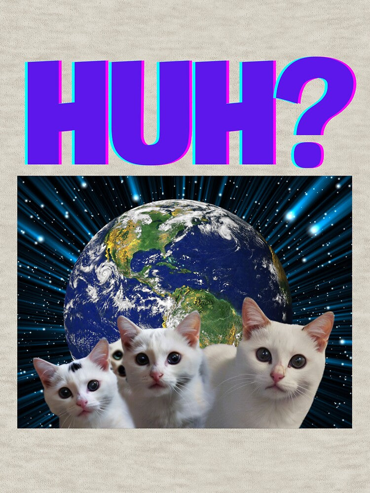 "Huh?" Meme Cat Shirt – Funny Viral Cat Expression Tee & Hoodie by Colorful-Garden