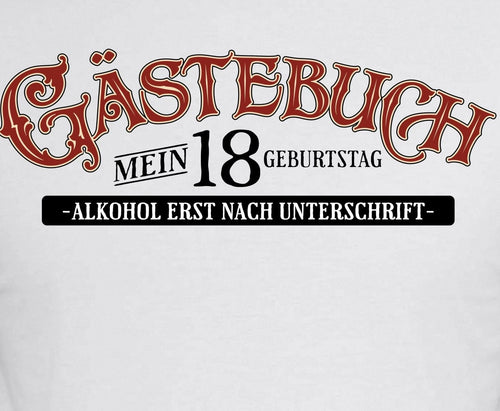 18th Birthday T-Shirt Guest Book For 18th Birthday Gift Funny Quote Shirts