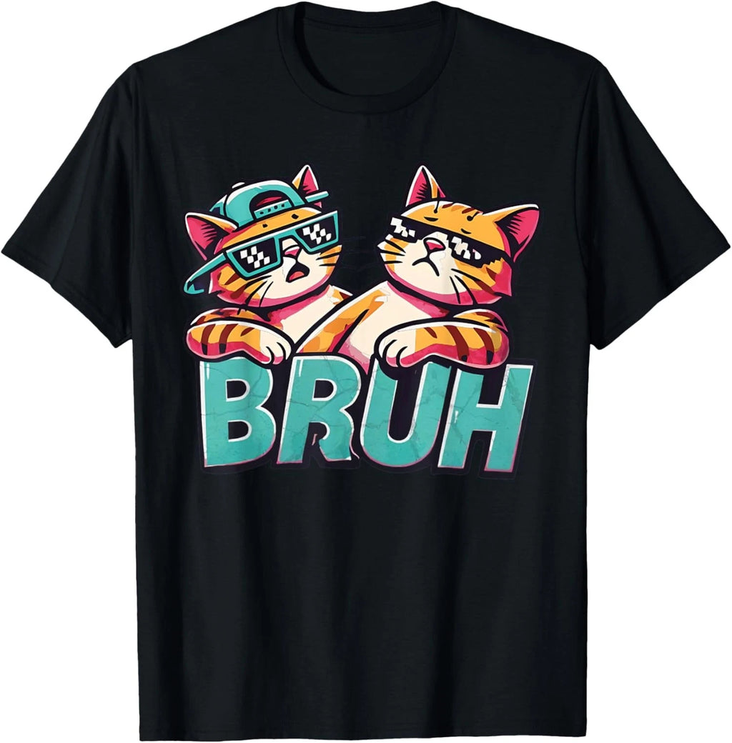 Funny Bruh Meme Saying Cat Bro Greetings Design T-Shirt