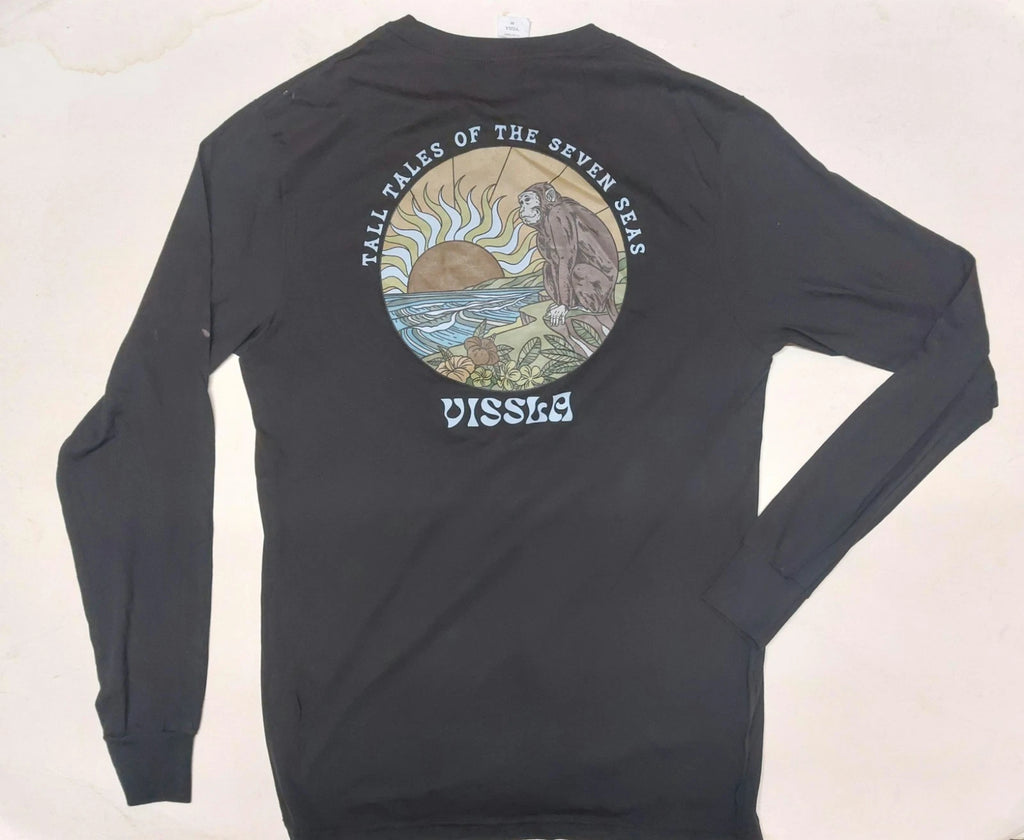 Vissla "TALES OF THE SEVEN SEAS" MEDIUM LONG SLEEVE T Shirt Limited Edition RARE