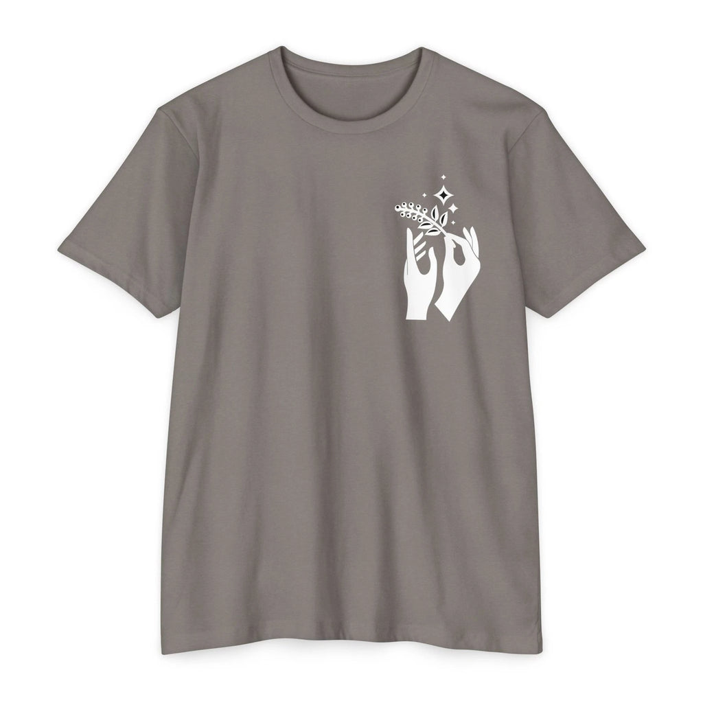 Minimalist Moon Stars Hands Tee Soft Lightweight Cotton Blend Casual Shirt