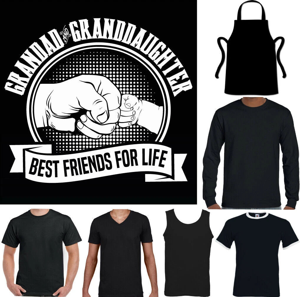 FATHER'S DAY T-SHIRT Mens Grandad Granddaughter Best Friends For Life Mens Funny