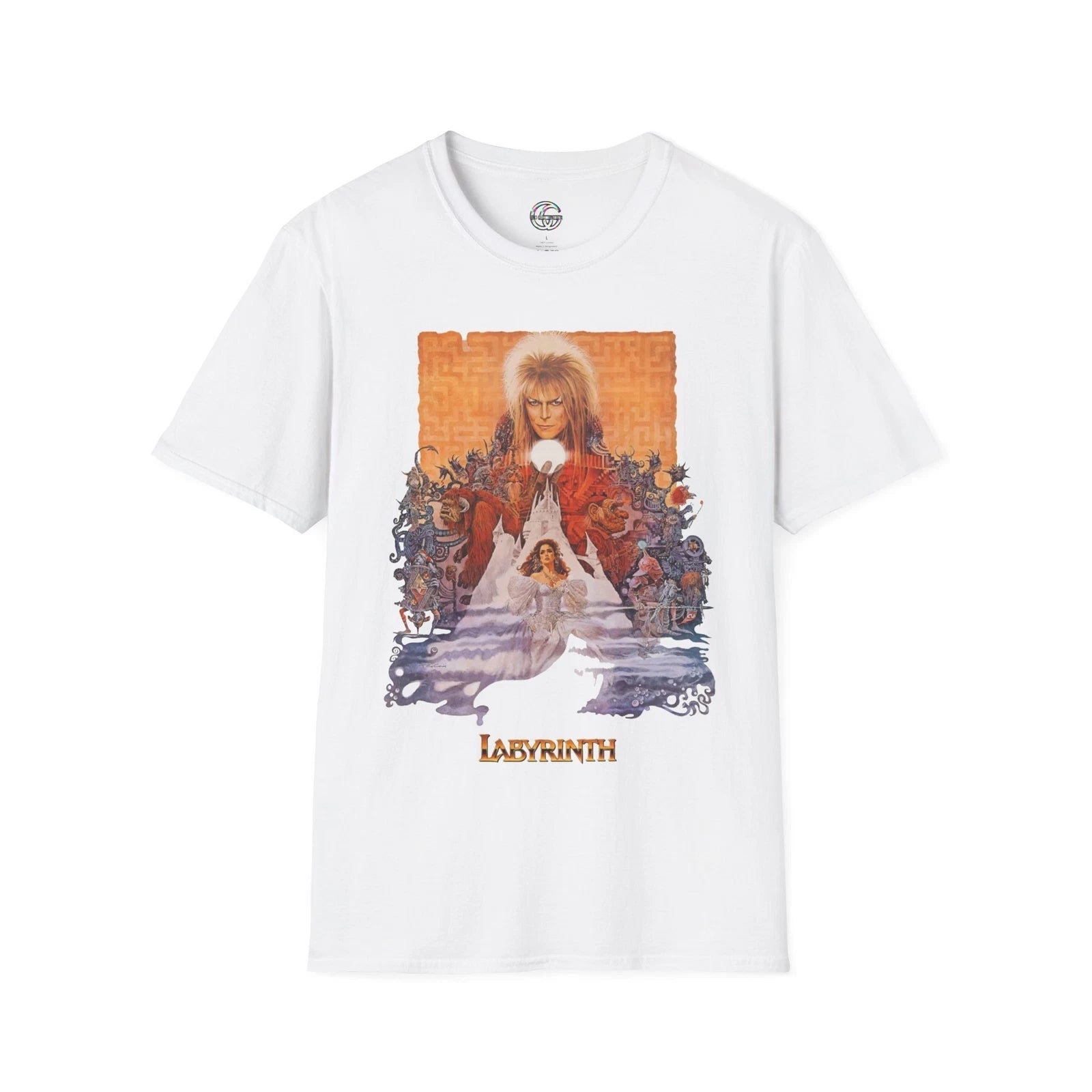 Labyrinth Movie T-Shirt, David Bowie Retro Movie Poster Tee, Summer 1986 Shirt