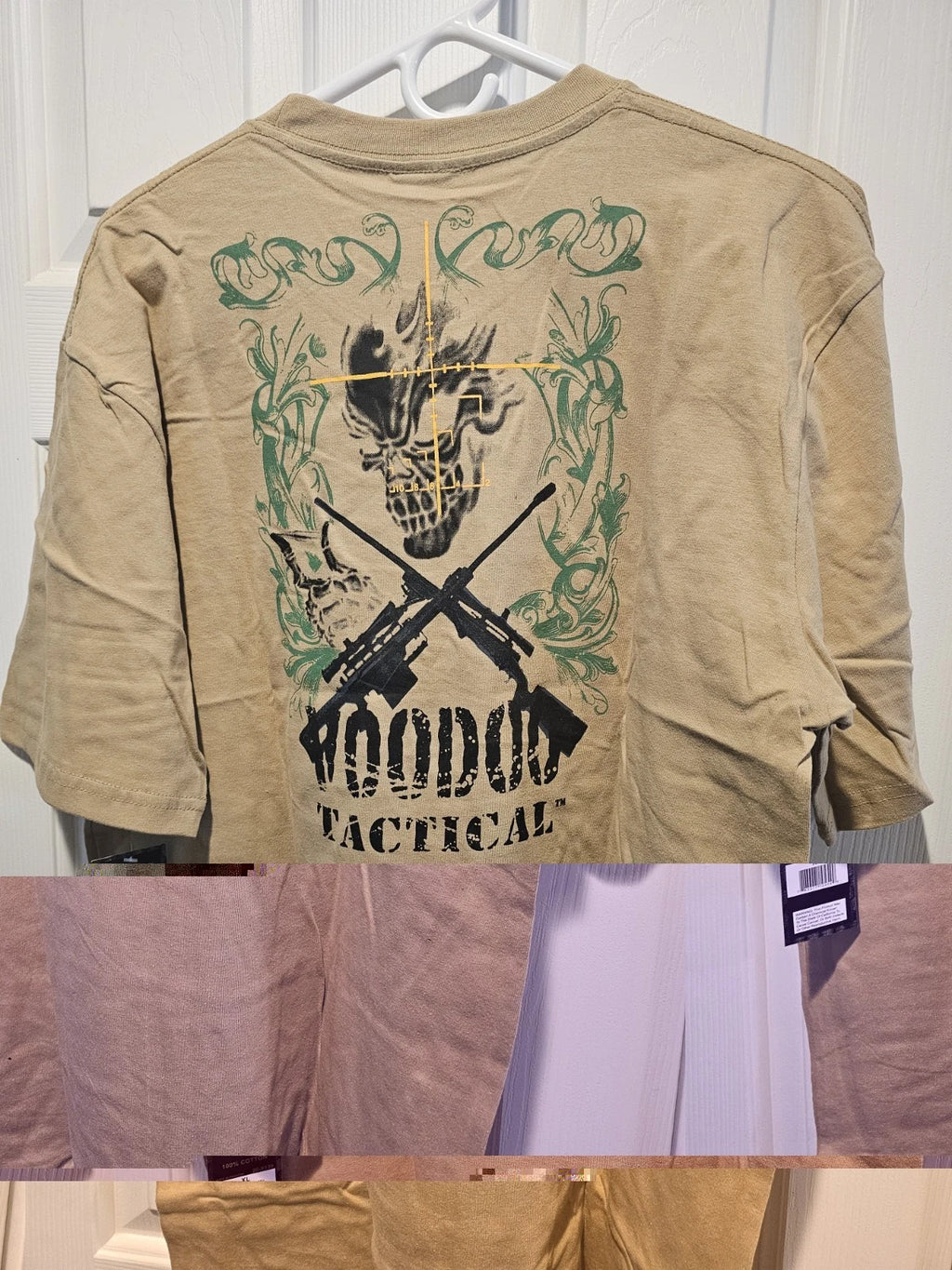 Voodoo Tactical T-Shirt Men’s XL  Sand  Crossed Rifles Cotton