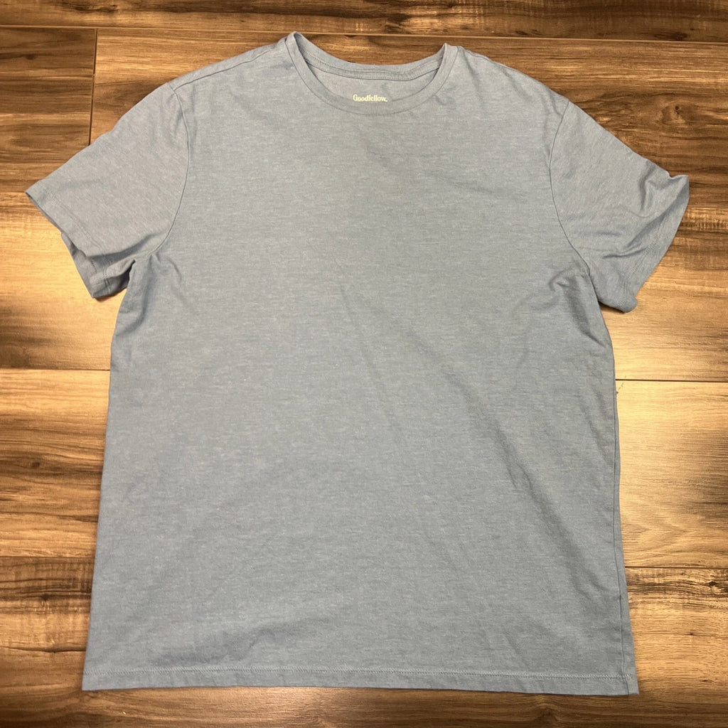 Goodfellow Shirt Mens Large Blue Tshirt Short Sleeve Pull-Over