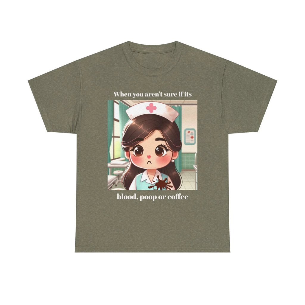 Nurse shirt Blood, Poop or Coffee Funny Healthcare Shirt, nursing gift RN RPN