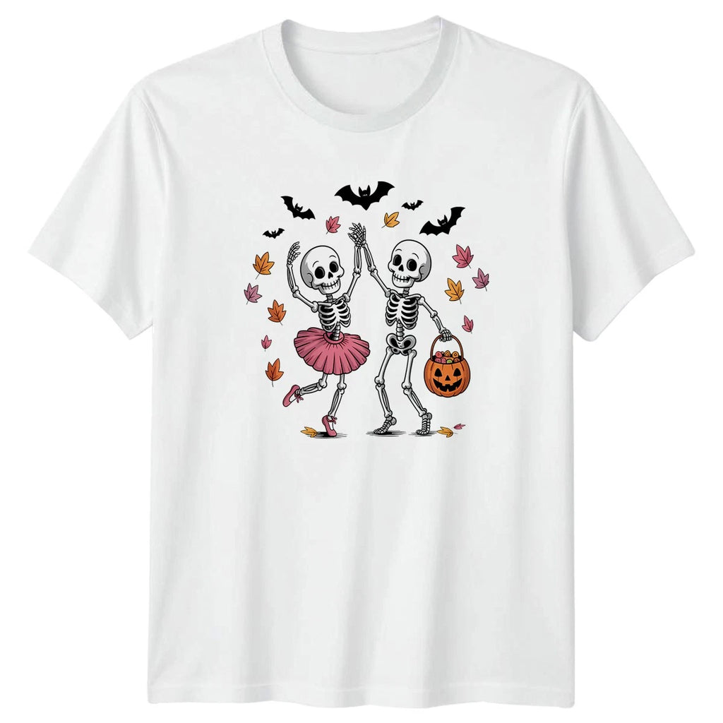 Dancing Skeletons Halloween Trick Or Treat Cute Spooky T-Shirt Halloween Gift