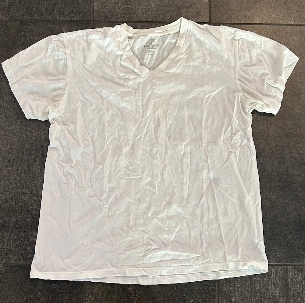 Calvin Klein V-Neck White TShirt Men's Size Medium
