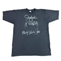 Vintage 80s Foghat T Shirt Party Tour 86 Faded Black English Rock N Roll Band XL
