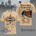 Godsmack The Rise Of Rock World Tour 2026 Signatures AOP T-Shirt