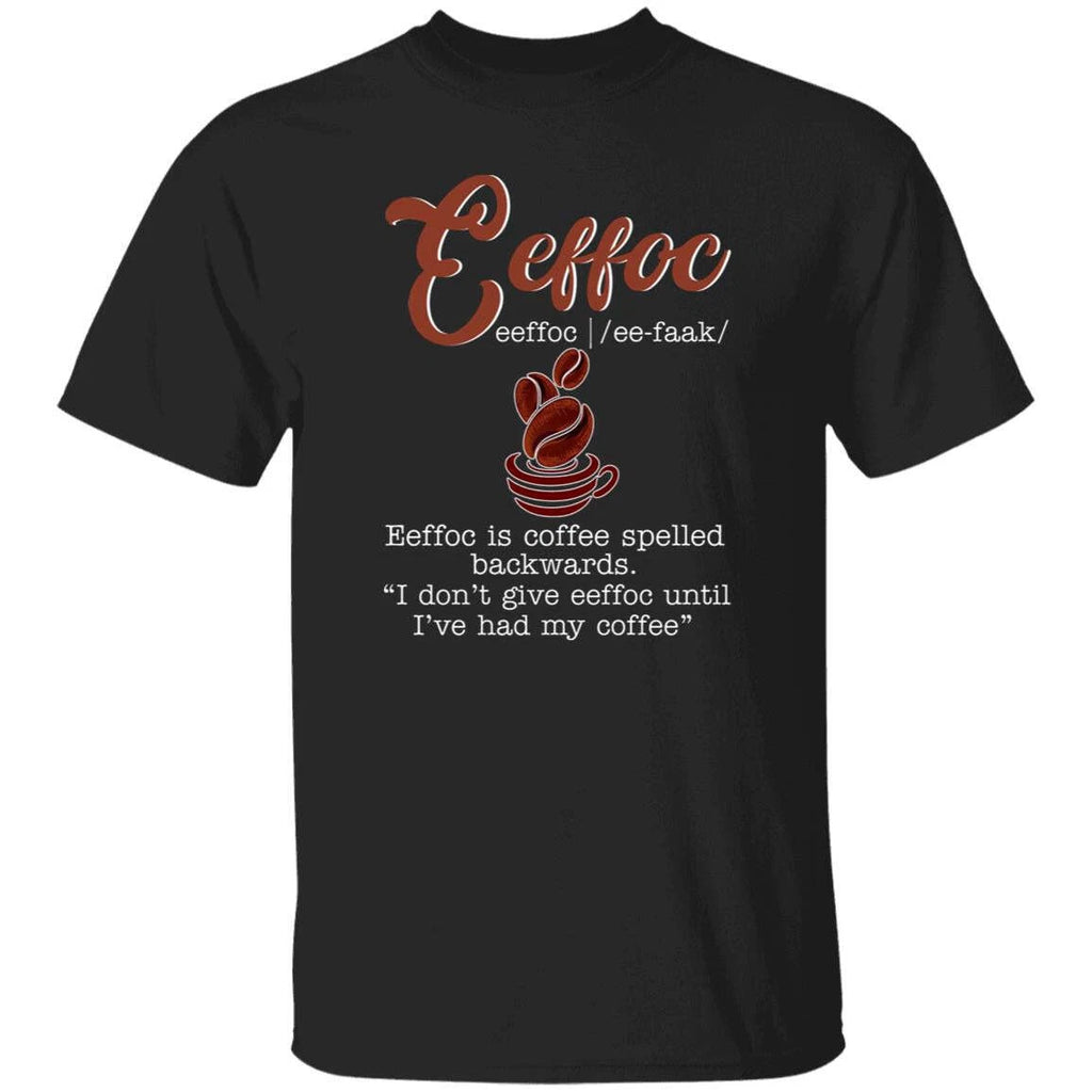 Eeffoc definition Unisex shirt gift funny coffee lover tee black dark heather
