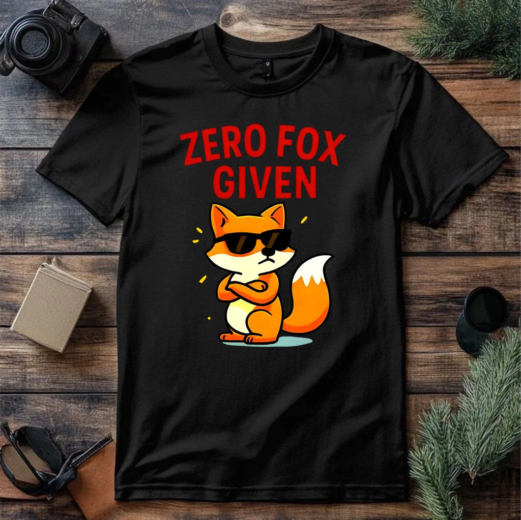 Zero Fox Given T-Shirt Funny Adult Humor Joke Sarcastic Parody Gift Top Tee
