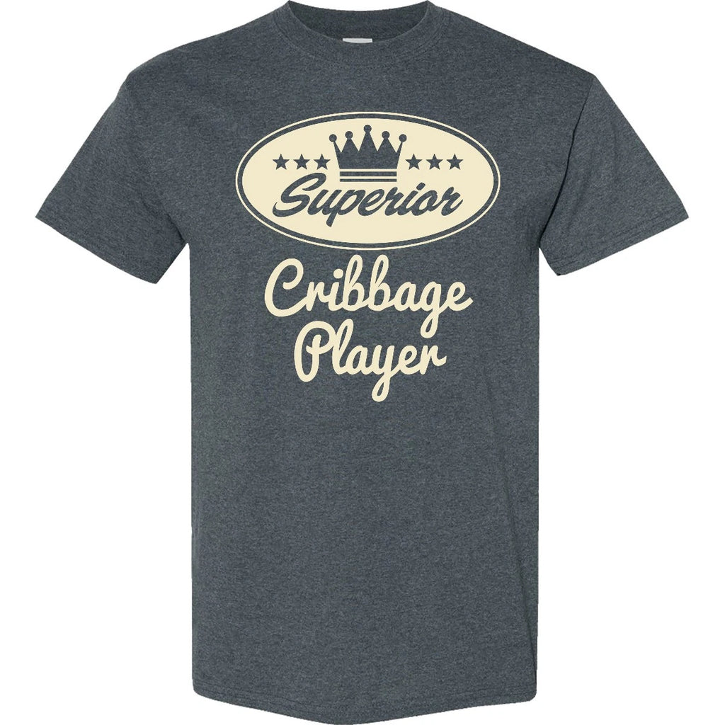 Inktastic Cribbage Player Vintage Superior T-Shirt Retro Crown Hobby Mens Tees