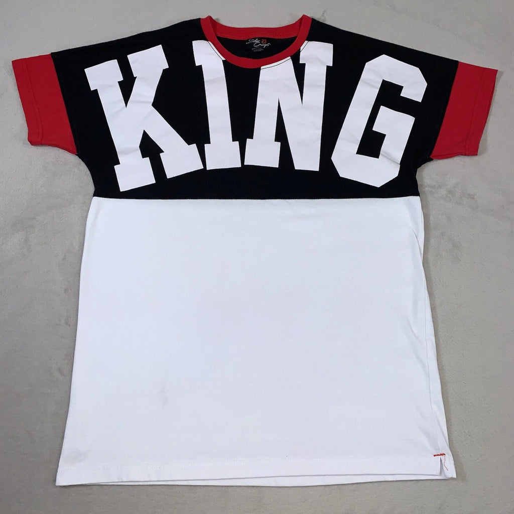 Studio 23 Concepts Shirt Mens Large White Graffiti Style Graphic Tee Iconic King